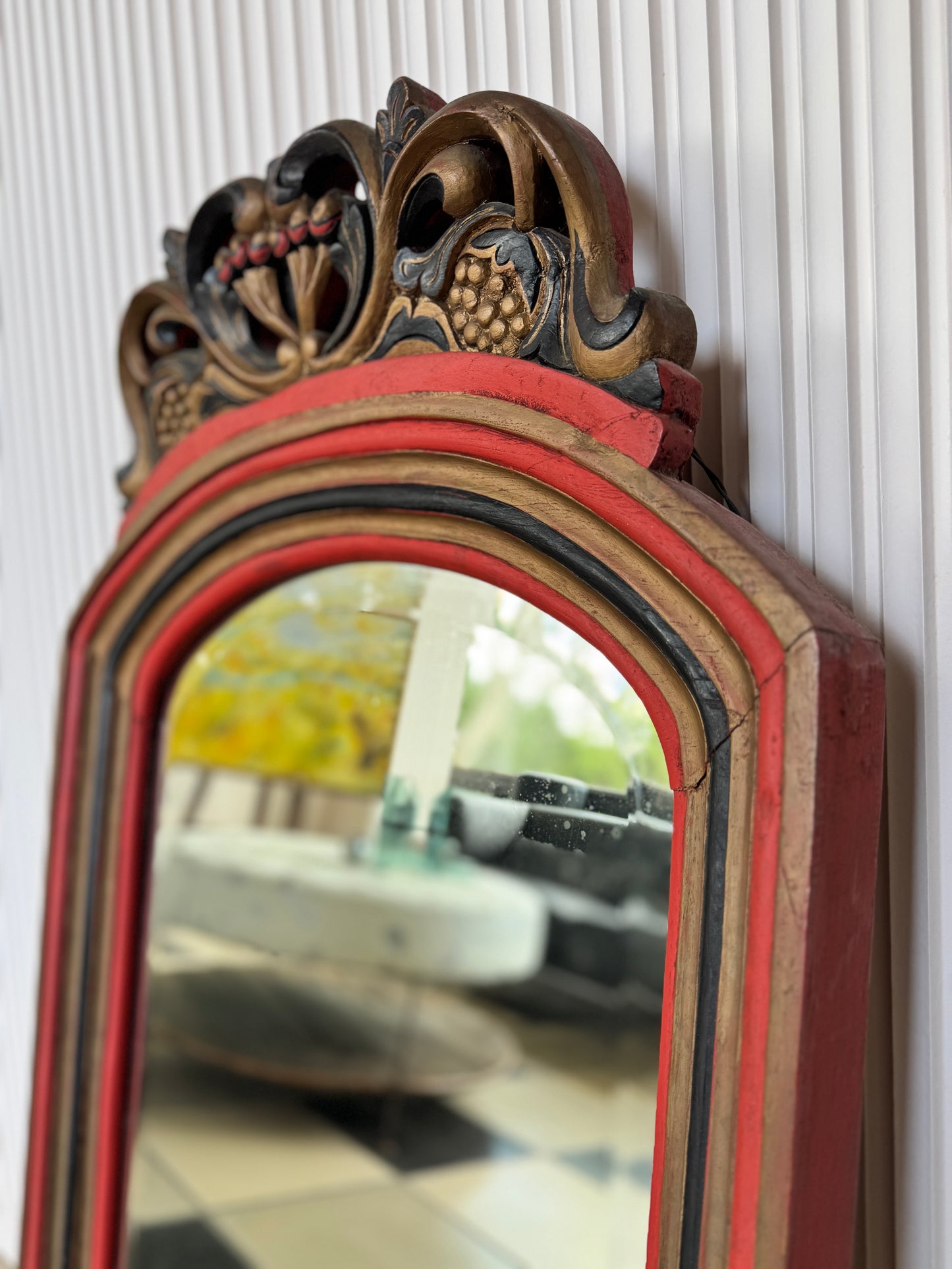 Vintage hand carved Mandalay Burmese Mirror
