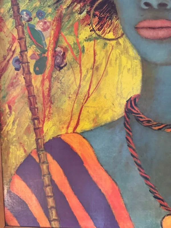 Original vintage print by S Rajko -  THE BLUE LADY