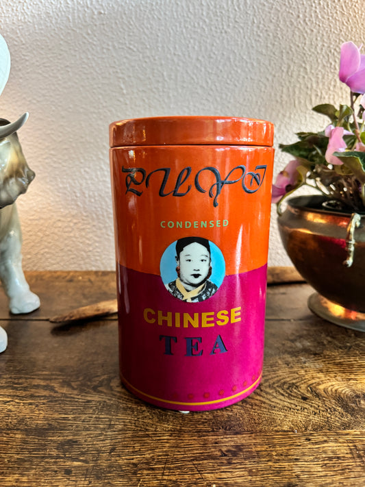 Vintage ceramic tea caddy by Fabienne Jouvin, Paris