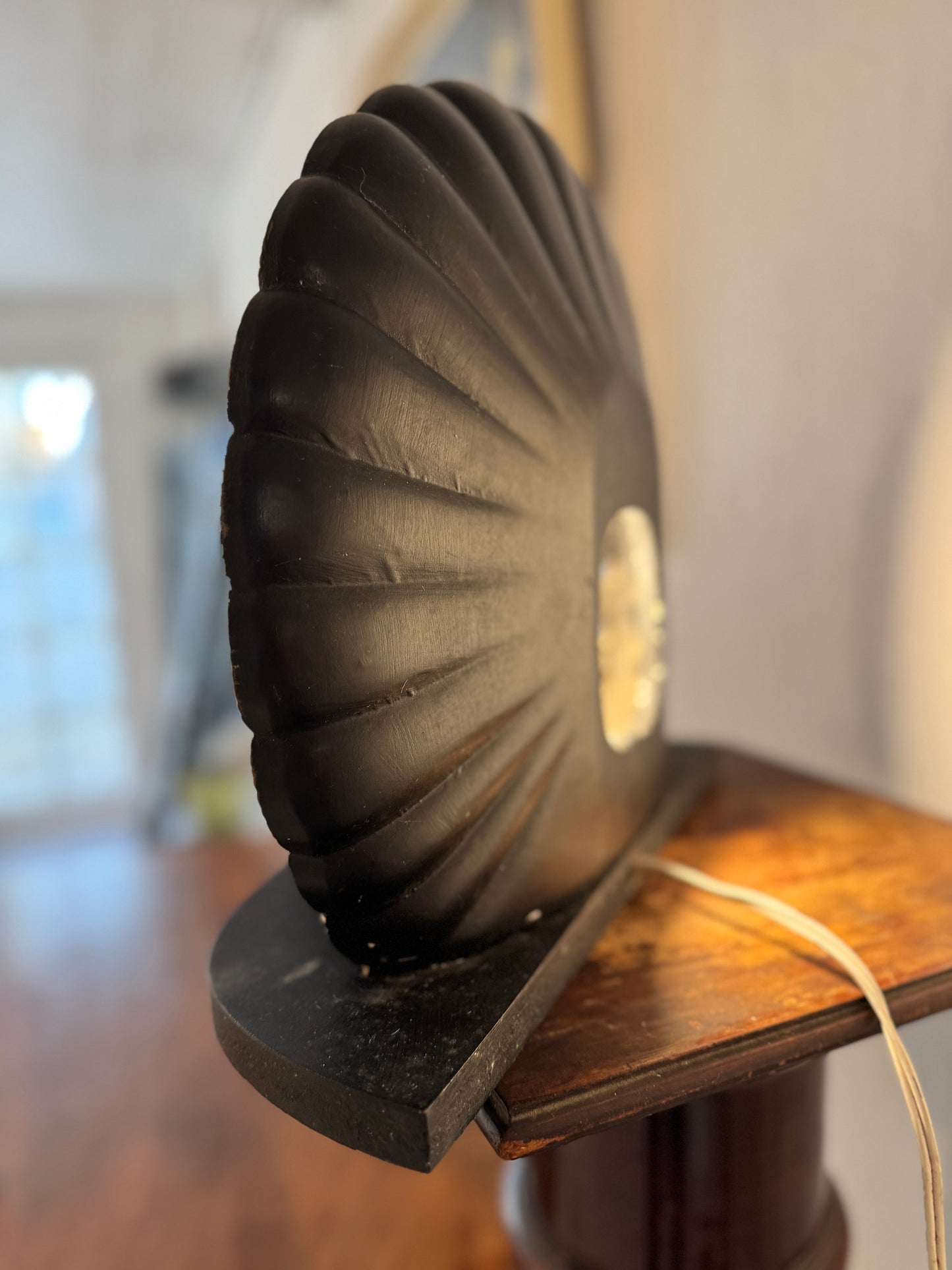 Vintage Takacs Studio ceramic Peacock lamp