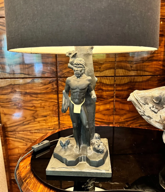 Indigenous figural lamp